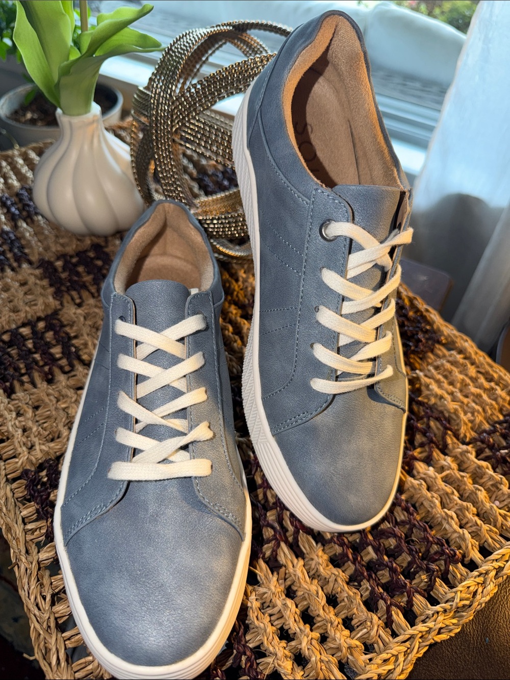 SOUL Naturalizer Neela Steel Grey Metallic Sneakers Women’s 7.5 Wide